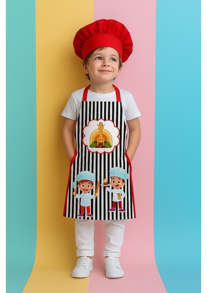 Ays Home Anaokulu Etkinlik Önlüğü Seti (1 Önlük 1 Şapka)