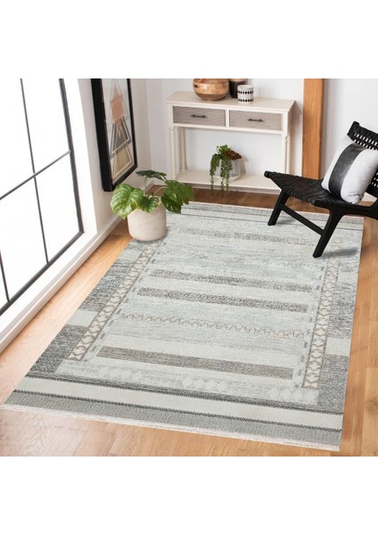 Gri Soyut Modern Etnik Desenli Halı | Makinada Yıkanabilir | Hav Toz Vermez | Leke Tutmayaz | Kaymaz Taban | Dijital Makine Baskı | Salon Yolluk Mutfak Halısı modelleri