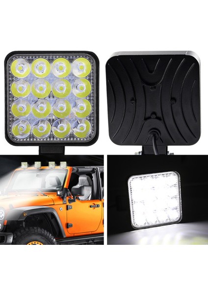 Off Road Sis Farı - Lamba 16 LED Kare Çalışma Lambası 2 Adet modelleri