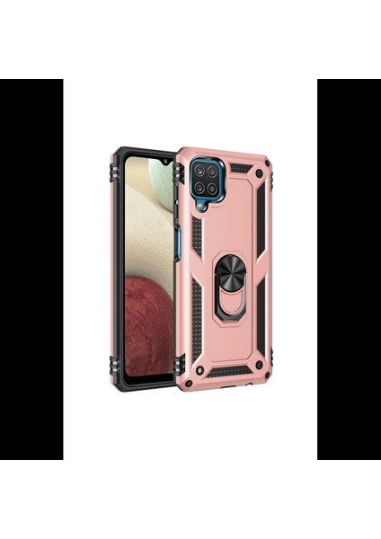 Samsung Galaxy A22 Kılıf Sofya Yüzüklü Silikon Kapak