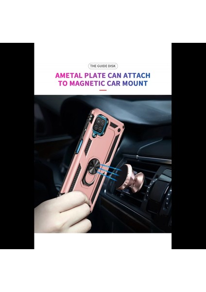 Samsung Galaxy A22 Kılıf Sofya Yüzüklü Silikon Kapak