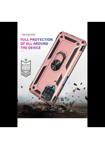 Samsung Galaxy A22 Kılıf Sofya Yüzüklü Silikon Kapak