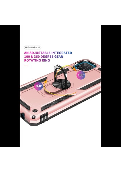 Samsung Galaxy A22 Kılıf Sofya Yüzüklü Silikon Kapak