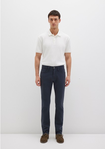 Marcus Lacivert Yıkamalı Comfort Gabardin Pantolon 0035132609