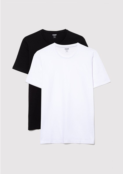 2li Bisiklet Yaka Erkek Basic Tişört 0611288-620