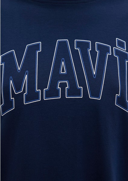 Mavi Logo Baskılı Lacivert Tişört 1611193-70488