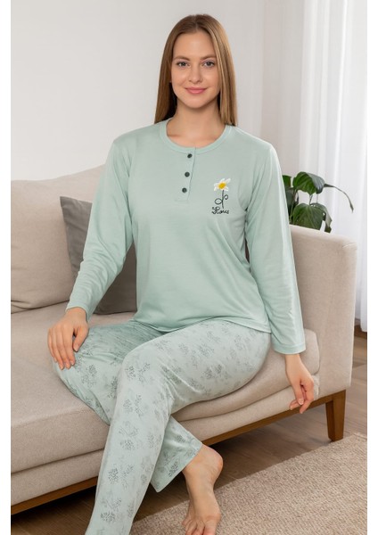 Geniş Kalıp Kadın Pijama Takımı %100 Pamuk modelleri