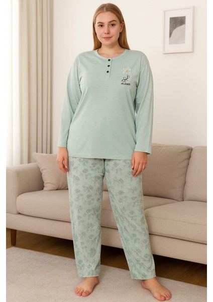 Geniş Kalıp Kadın Pijama Takımı %100 Pamuk fırsatları