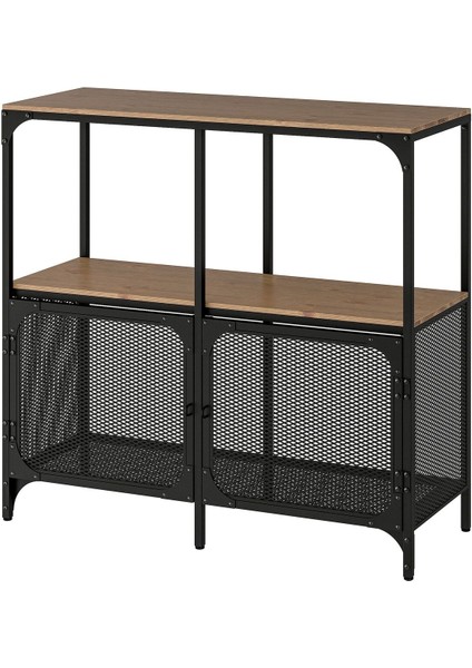 Açık Raf Ünitesi, Siyah, 100X95 cm