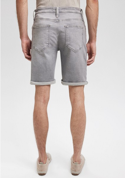 Brian Sporty Açık Gri Jean Şort 0418485151