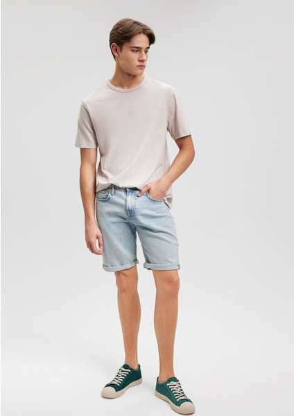 Brian Street Açık Mavi Jean Şort 0418485150