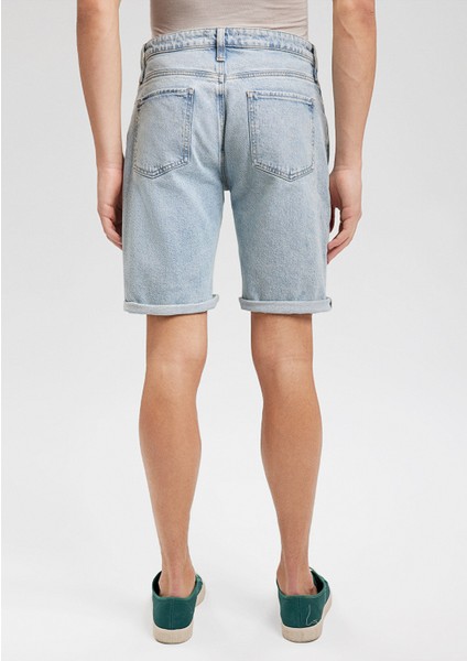 Brian Street Açık Mavi Jean Şort 0418485150