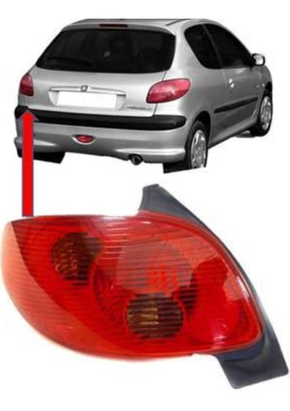 Peugeot 206 (Hb) Sag / Sol Arka Far Stop Duysuz Lambası Takımı 2003-2011 fırsatları