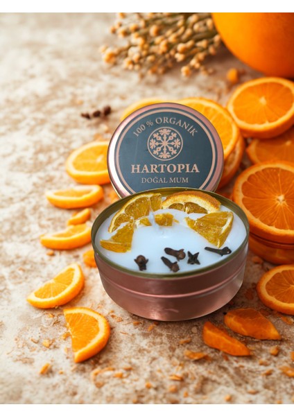Hartopia-Doğal Mum Kuru Portakal ve Karanfil Dekorlu fiyatları