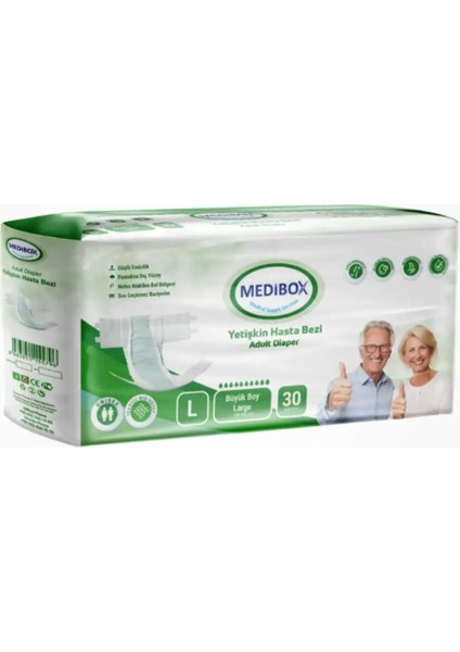 Yetişkin Bel Bantlı Hasta Bezi (L) Large | 30 Adet