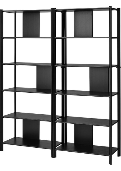 Açık Raf Ünitesi, Siyah, 160X194 cm