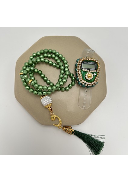 Istiridye Kutulu Taşlı Zikirmatik ve Tesbih Seti Hediyelik Mevlüt Kuran Umre ve Hac Hediyesi fırsatları