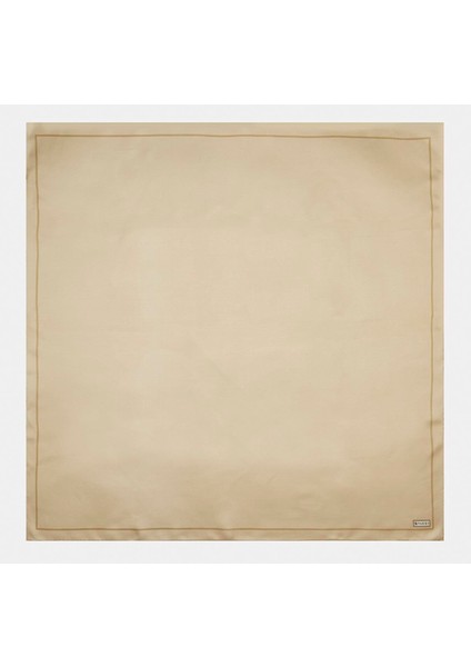 Düz Renk Çerçeveli Tivil Eşarp 3000887-EKRU