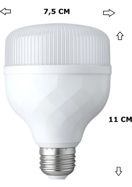 20W Torch Ampul E27 T-Bulb LED Beyaz Renk 2400 Lümen modelleri