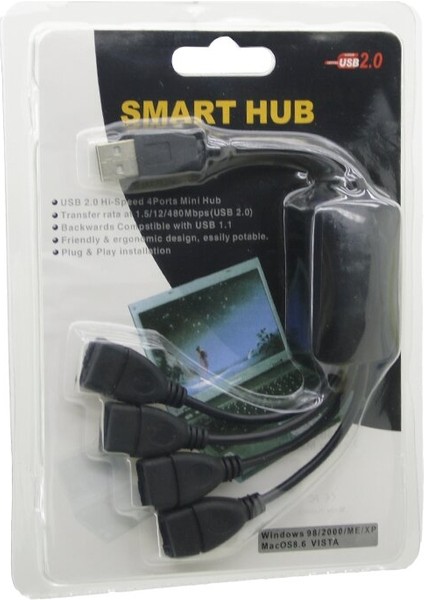 4 Port USB Hub USB Çoğaltıcı Aktarım Hızı: 1.5/12/480MBPS / USB 2.0=yüksek Hız (5067)