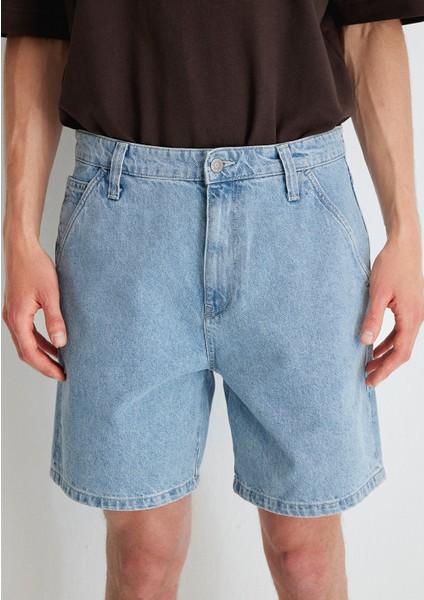 Rotterdam Mv91 Street Açık Mavi Jean Şort 0410185-82794