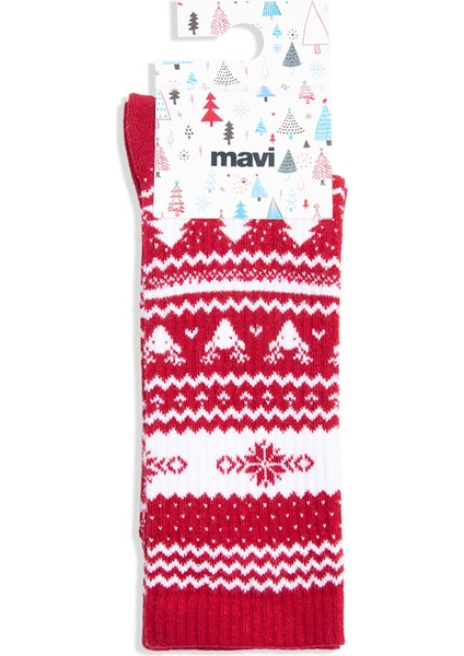 Yılbaşı Temalı Kırmızı Çorap 0911262-32421
