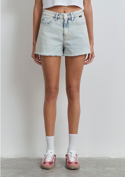 Cherry 90lar Buz Mavi Jean Şort 1410022-84423