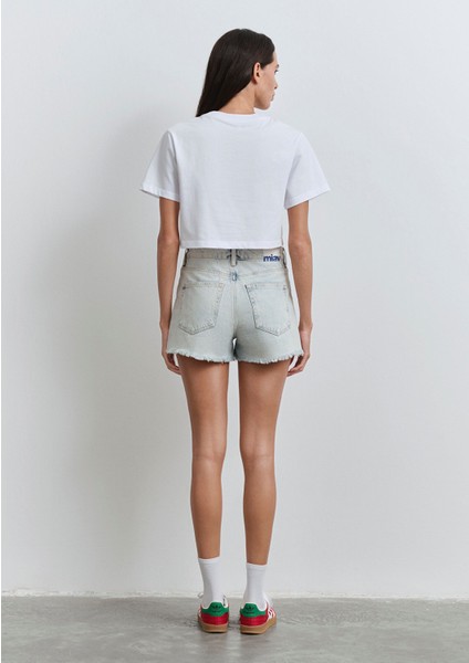 Cherry 90lar Buz Mavi Jean Şort 1410022-84423