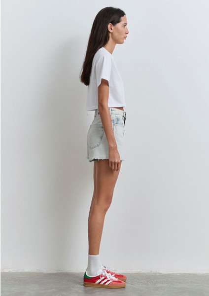 Cherry 90lar Buz Mavi Jean Şort 1410022-84423