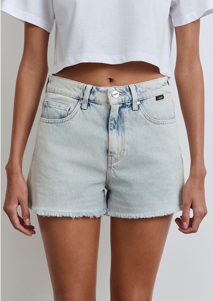 Cherry 90lar Buz Mavi Jean Şort 1410022-84423