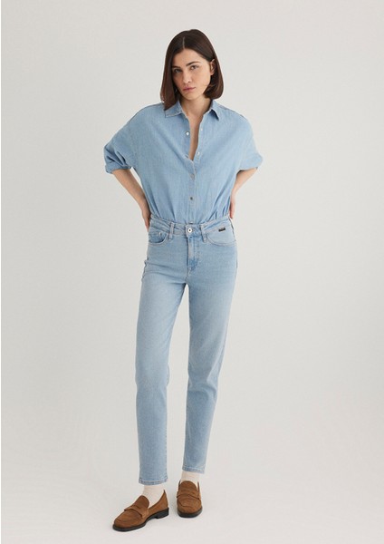 Cindy Gold Shape Açık Mavi Jean Pantolon 100277-84410