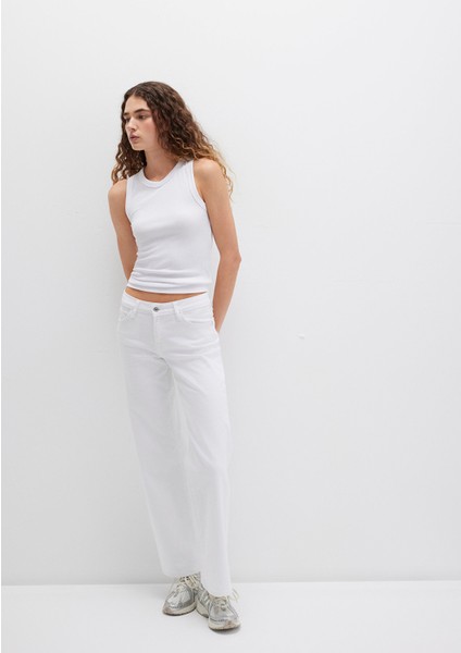 Deli Dolu Everyday Casual Beyaz Jean Pantolon 1010485183