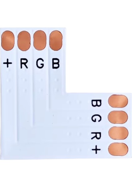 Rgb Şerit LED Birleştirme Aparatı L Tipi Birleştirme Konnektörü (5 Adet)