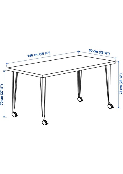 Çalışma Masası, Venge-Siyah, 140X60 cm fiyatları