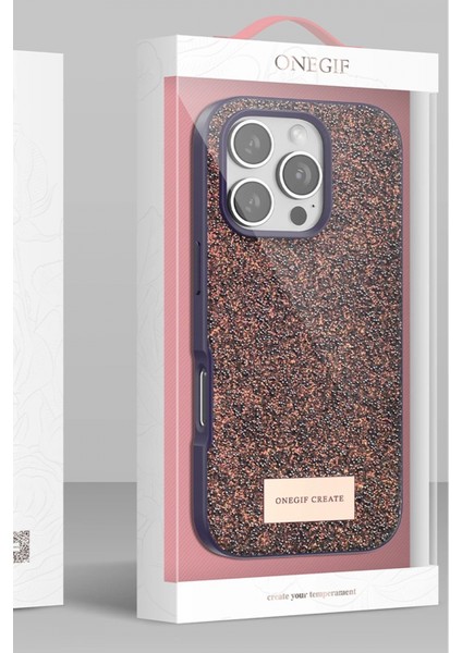 iPhone 16 Pro Bright Simli Kapak - Gümüş fırsatları
