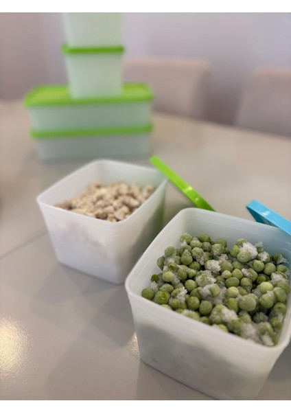 1.1 Litre Hava Geçirmez Derin Dondurucu Saklama Kabı 4’lü Set – Kırılmaz, Bpa Free, -20°c Uyumlu