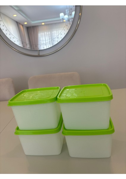 1.1 Litre Hava Geçirmez Derin Dondurucu Saklama Kabı 4’lü Set – Kırılmaz, Bpa Free, -20°c Uyumlu modelleri