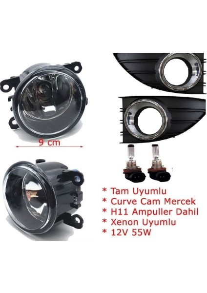 Renault Fluence Sis Fari Takimi Krom Çerçeveli 504599171