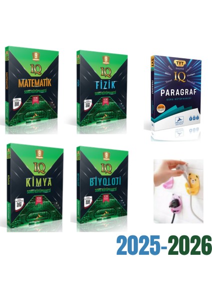 9.sınıf Iq Matematik Fizik Kimya Biyoloji + Tyt Iq Paragraf Soru Bankası Set Fiş Tutuculu