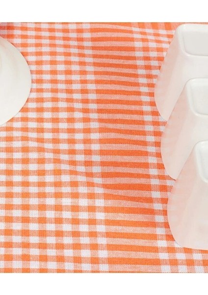 Pamuklu Turuncu Renkli Pötikareli 5 Adet Kurulama Bezi,beslenme Örtüsü,servis Peçetesi 40X60 fırsatları