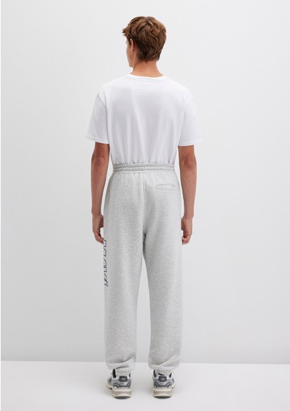 Mavi Logo Baskılı Gri Eşofman Altı 0010208-80196