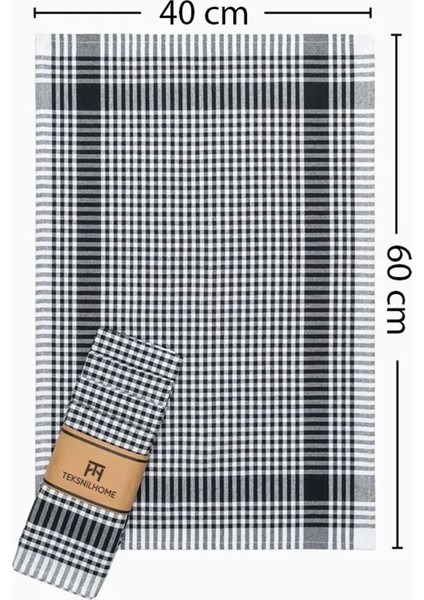 Pamuklu Siyah Renkli Pötikareli 5 Adet Kurulama Bezi,beslenme Örtüsü,servis Peçetesi 40X60 fiyatları