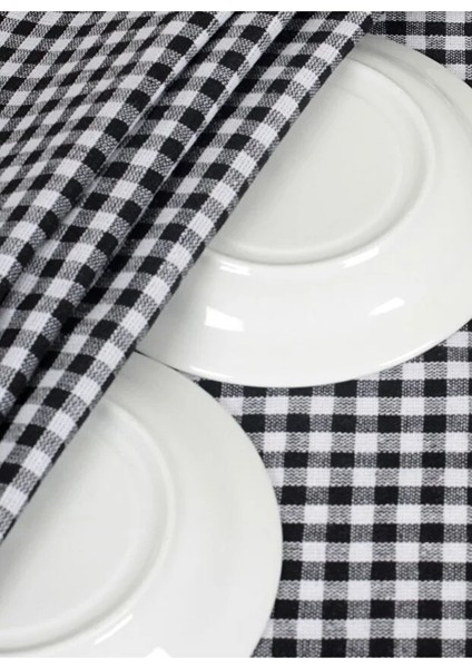 Pamuklu Siyah Renkli Pötikareli 5 Adet Kurulama Bezi,beslenme Örtüsü,servis Peçetesi 40X60 fırsatları