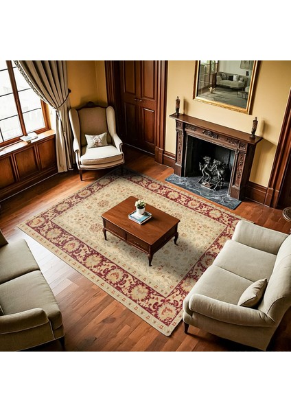 Krem Çiçekli Modern Etnik Desenli Halı | Makinada Yıkanabilir | Hav Toz Vermez | Leke Tutmayaz | Kaymaz Taban | Dijital Makine Baskı | Salon Yolluk Mutfak Halısı fiyatları