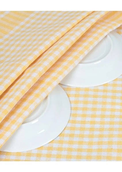 Pamuklu Sarı Renkli Pötikareli 5 Adet Kurulama Bezi,beslenme Örtüsü,servis Peçetesi 40X60 modelleri