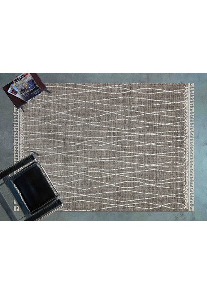 Kahve Etnik Modern Etnik Desenli Halı | Makinada Yıkanabilir | Hav Toz Vermez | Leke Tutmayaz | Kaymaz Taban | Dijital Makine Baskı | Salon Yolluk Mutfak Halısı modelleri