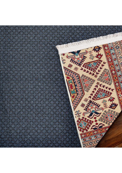 Krem Madalyon Modern Etnik Desenli Halı | Makinada Yıkanabilir | Hav Toz Vermez | Leke Tutmayaz | Kaymaz Taban | Dijital Makine Baskı | Salon Yolluk Mutfak Halısı fırsatları