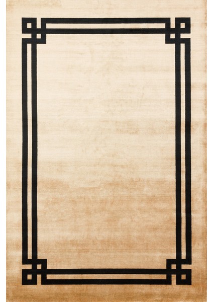 Siyah Çerçeveli Modern Etnik Desenli Halı | Makinada Yıkanabilir | Hav Toz Vermez | Leke Tutmayaz | Kaymaz Taban | Dijital Makine Baskı | Salon Yolluk Mutfak Halısı