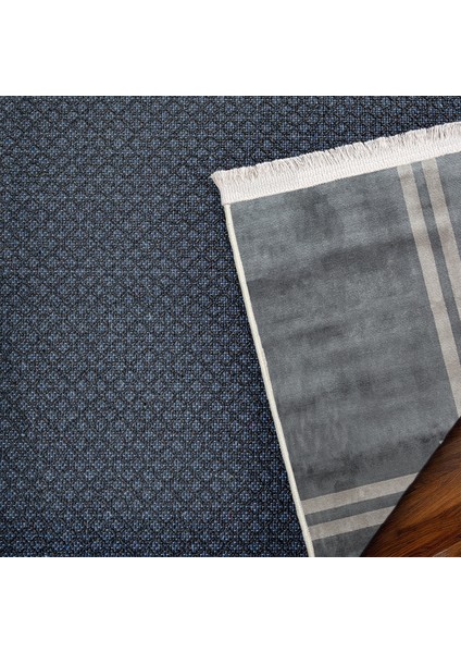 Antrasit Çerçeveli Modern Etnik Desenli Halı | Makinada Yıkanabilir | Hav Toz Vermez | Leke Tutmayaz | Kaymaz Taban | Dijital Makine Baskı | Salon Yolluk Mutfak Halısı fırsatları