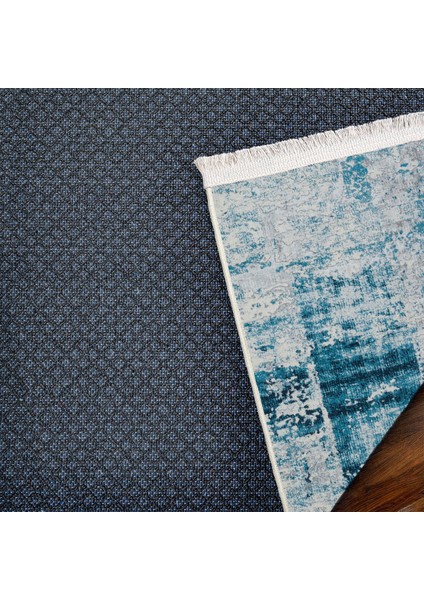 Mavi Modern Modern Etnik Desenli Halı | Makinada Yıkanabilir | Hav Toz Vermez | Leke Tutmayaz | Kaymaz Taban | Dijital Makine Baskı | Salon Yolluk Mutfak Halısı fırsatları